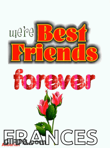 A Sign That Says We 'Re Best Friends Forever Frances GIF