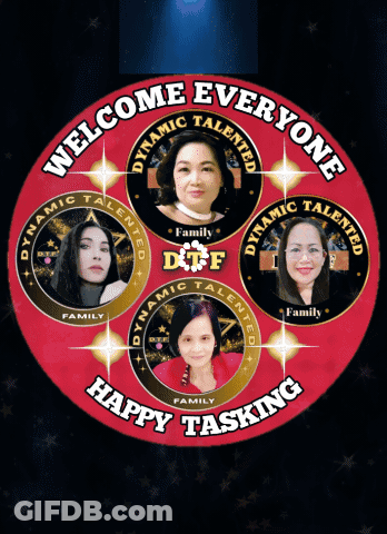 A Sign That Says Welcome Everyone Dynamic Talented Family Dynamic Talented Happy Tasking GIF