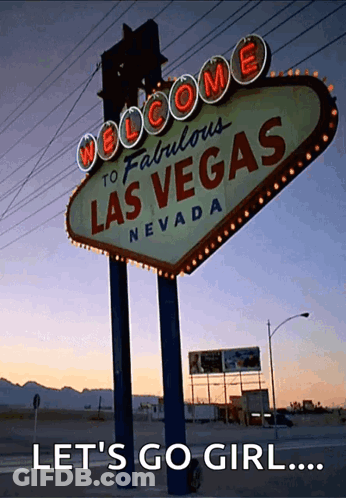 A Sign That Says Welcome To Fabulous Las Vegas Nevada On It GIF
