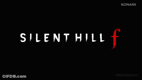A Silent Hill F Logo With A Red J On A Black Background GIF