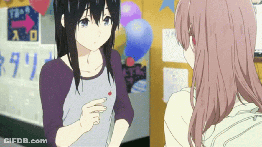 A Silent Voice Naoka Ueno Speaking GIF