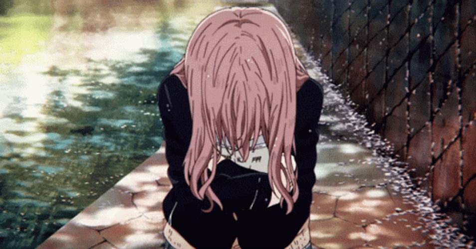 A Silent Voice Shouko Nishimiya Bowing GIF