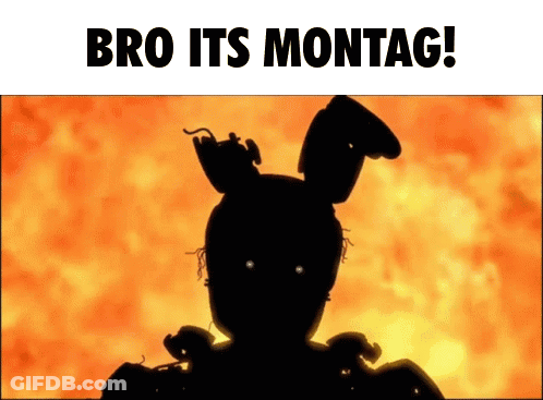 A Silhouette Of A Bunny With The Words Bro Its Montag GIF
