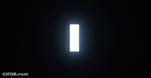 A Silhouette Of A Deer Standing In Front Of A Door In A Dark Forest GIF