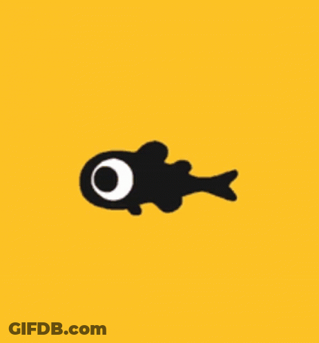 A Silhouette Of A Fish With A White Eye GIF