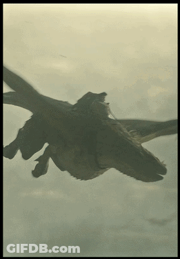 A Silhouette Of A Horse With Wings Flying Through The Air GIF