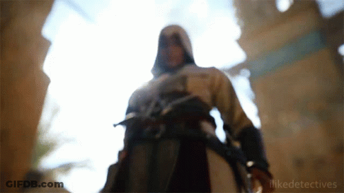 Silhouette Of Man In Tunnel With Likedetectives Text GIF