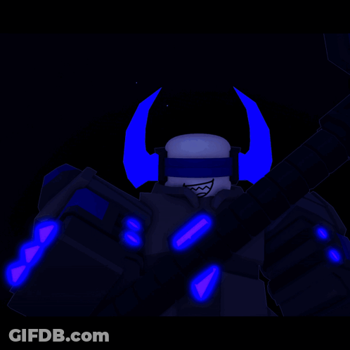 A Silhouette Of A Person In A Dark Room With Blue Lines GIF