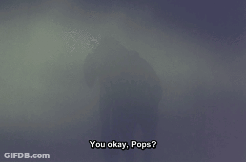 A Silhouette Of A Person In The Fog With The Words I 'M Sober I 'M Not Drunk GIF