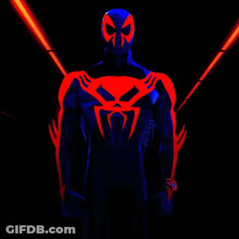 A Silhouette Of A Person With A Red Background GIF