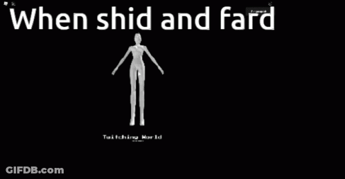 A Silhouette Of A Person With The Words " When Shid And Fard " Written Above It GIF