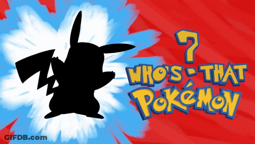 A Silhouette Of A Pikachu With The Words " Who 'S That Pokemon " Above It GIF