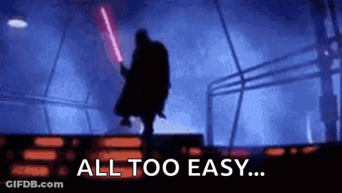 Darth Vader Silhouette All Too Easy GIF