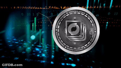 A Silver Coin That Says ' Onooks ' On It GIF