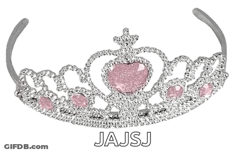 A Silver Tiara With A Pink Heart And The Name Jajsj On The Bottom GIF