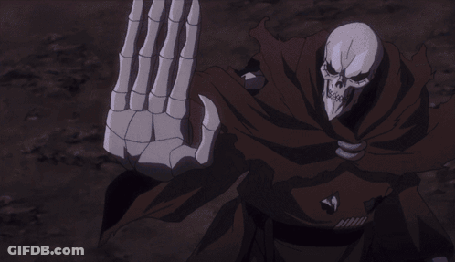 A Skeleton Is Standing In Front Of A Blue Light GIF