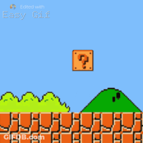 A Skeleton Is Standing On A Brick Wall With A Box On His Head In A Video Game GIF