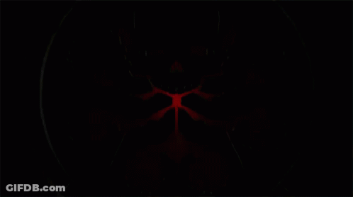 A Skull And Octopus In A Red Circle GIF