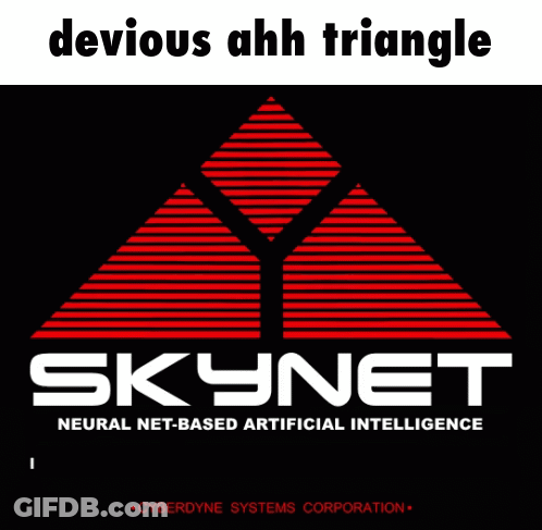 A Skynet Neural Net-Based Artificial Intelligence Logo On A Black Background GIF
