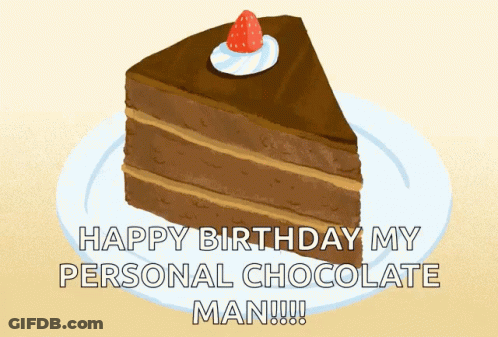 A Slice Of Chocolate Cake With Whipped Cream And A Strawberry On Top Of It GIF