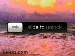 Slide To Unlock Button With Left Arrow GIF