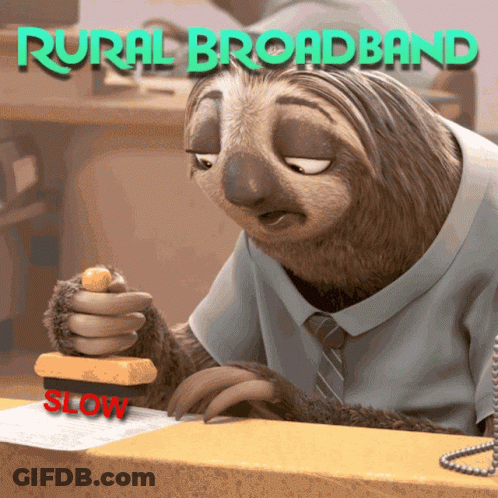 A Sloth Is Stamping A Piece Of Paper That Says Slow On It GIF
