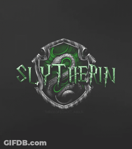 A Slytherin Logo With A Snake On It GIF