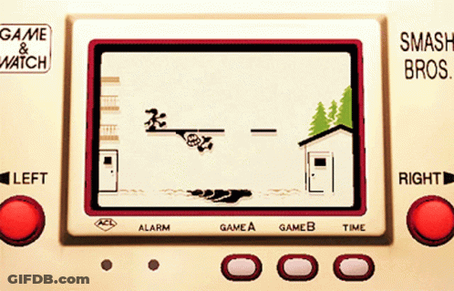 A Small Brothers Game And Watch Is Displayed On A Screen GIF