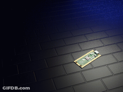 A Small Electronic Device Is Laying On A Black Tile Floor GIF