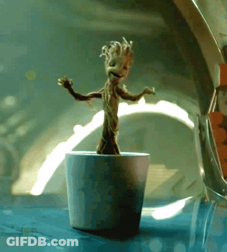Dancing Baby Groot Figurine GIF