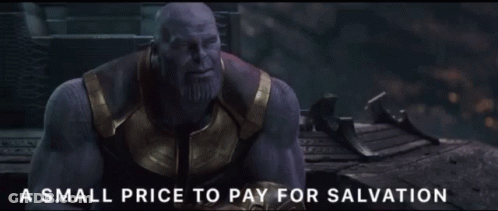 A Small Price To Pay For Salvation Is Written On The Screen GIF