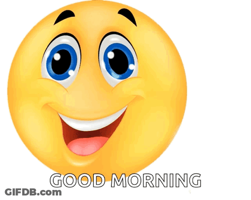 A Smiley Face Giving A Thumbs Up And The Words Good Morning GIF