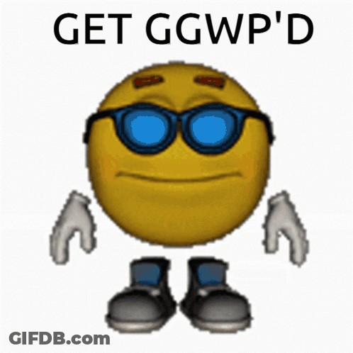 A Smiley Face Wearing Sunglasses Is Giving A Thumbs Up Sign GIF