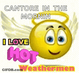 A Smiley Face With Angel Wings And The Words Cantore In The Mornin GIF