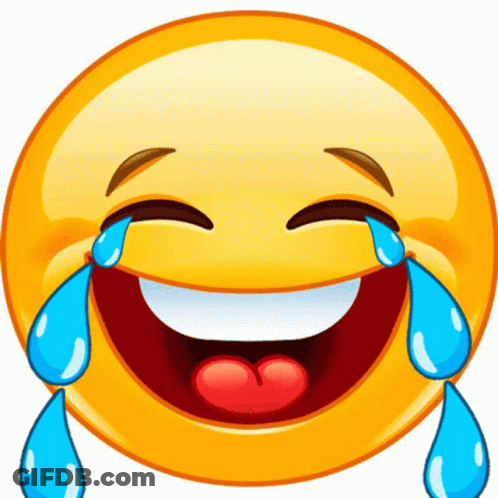 A Smiley Face With Blue Tears Coming Out Of Its Eyes GIF