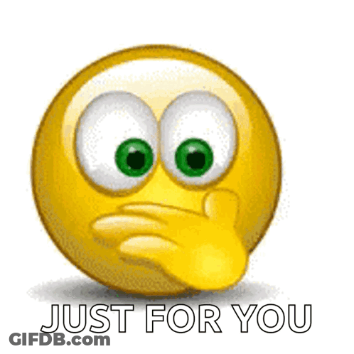 A Smiley Face With Green Eyes Is Holding A Red Heart And The Words Just For You Are Below It GIF