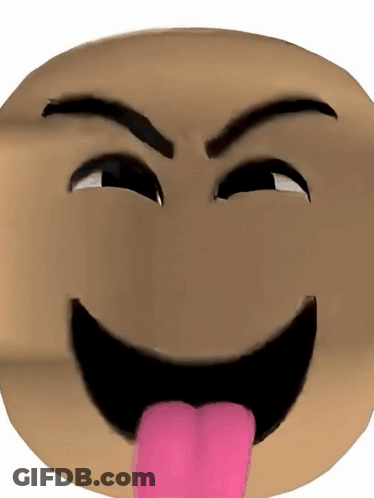 A Smiley Face With Its Tongue Sticking Out GIF