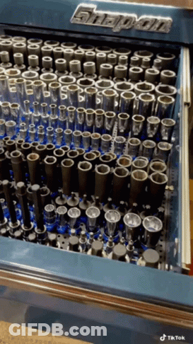 A Snap-On Toolbox Filled With Lots Of Sockets And Bits GIF