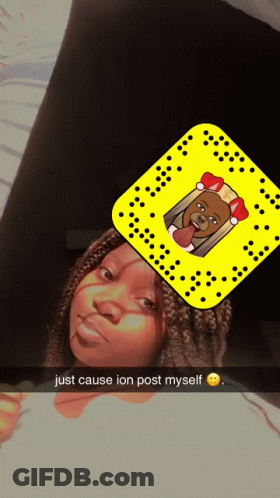 A Snapchat Photo Of A Girl With A Cartoon On Her Head GIF
