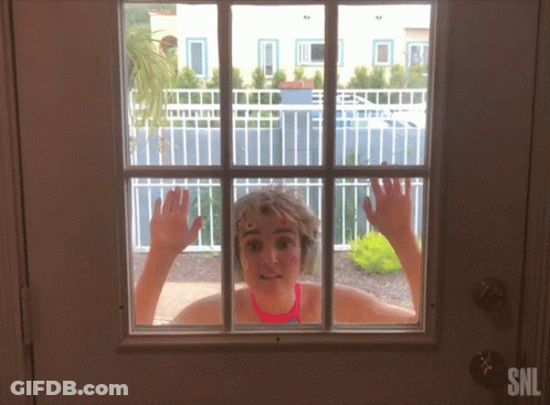 A Snl Logo Can Be Seen On The Door GIF