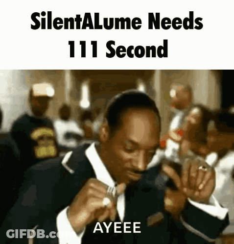 A Snoop Dogg Meme That Says Silentalume Needs 111 Second Ayeeee GIF