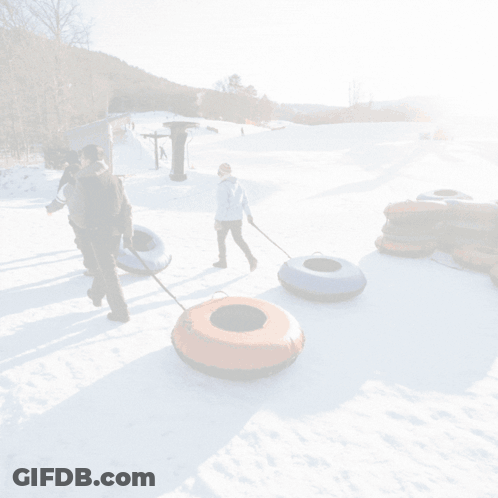 A Snow Tube Activity In Manali Is Advertised On A Web Page GIF
