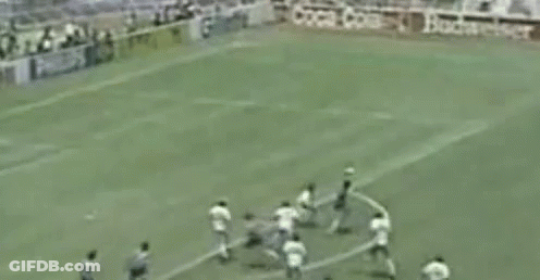A Soccer Field With A Seiko Banner On The Side Of It GIF
