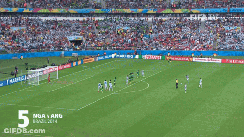 A Soccer Field With The Number 5 On The Bottom GIF