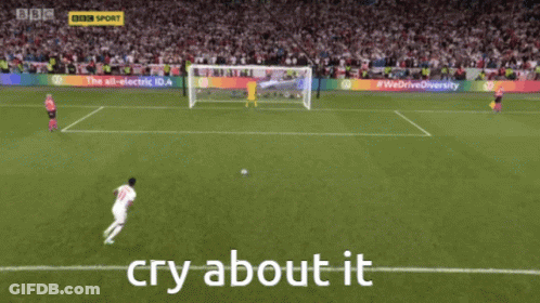 A Soccer Field With The Words Cry About It On The Bottom Right GIF