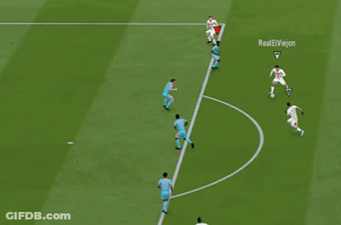 A Soccer Field With The Words " What A Save " On It GIF