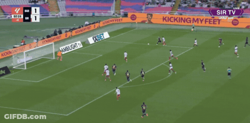 A Soccer Game Being Played On Sir TV GIF
