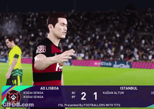 A Soccer Game Between Ad Lisboa And Istanbul Is Being Played GIF