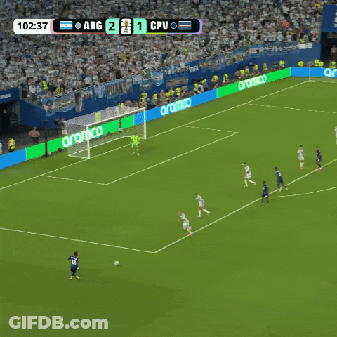 A Soccer Game Between Arg And Cpu With The Score At 2 To 1 GIF