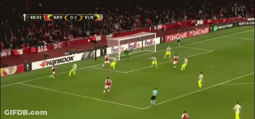 A Soccer Game Between Ars And Kln Is Being Broadcast Live GIF